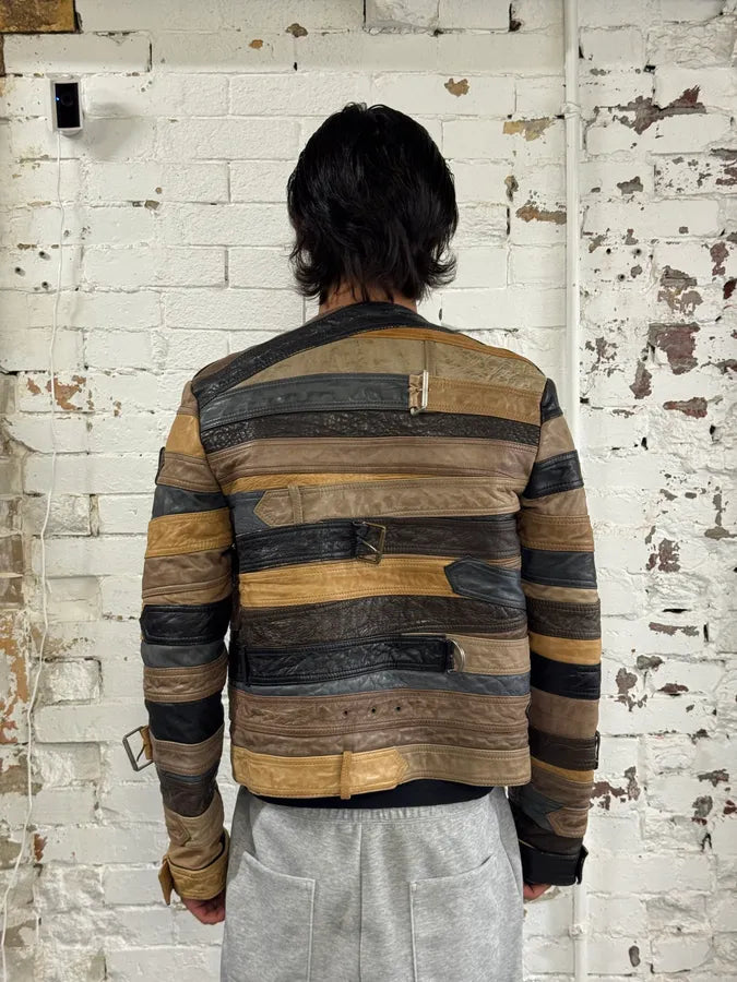 2012 Maison Margiela H&M Belt Leather Jacket BRtdoZq 2
