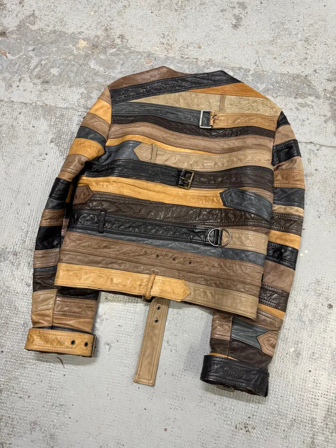 2012 Maison Margiela H&M Belt Leather Jacket BRtdoZq 5