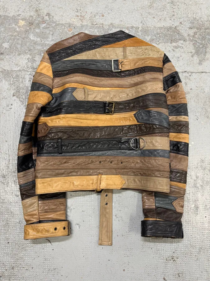2012 Maison Margiela H&M Belt Leather Jacket BRtdoZq 6