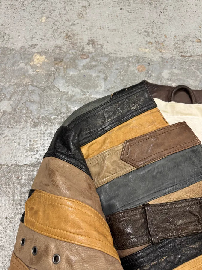 2012 Maison Margiela H&M Belt Leather Jacket BRtdoZq 7