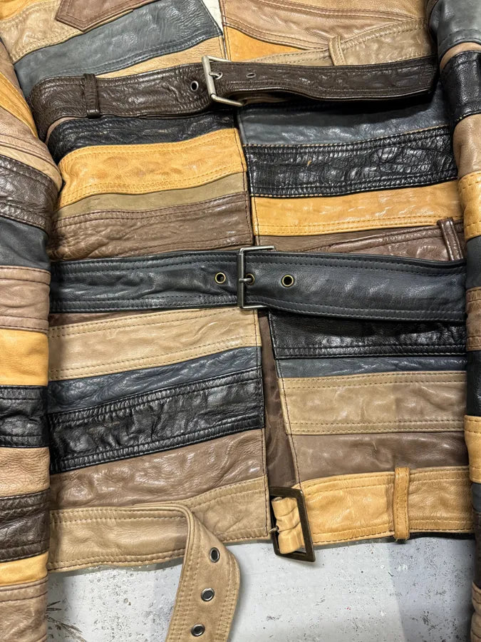 2012 Maison Margiela H&M Belt Leather Jacket BRtdoZq 8