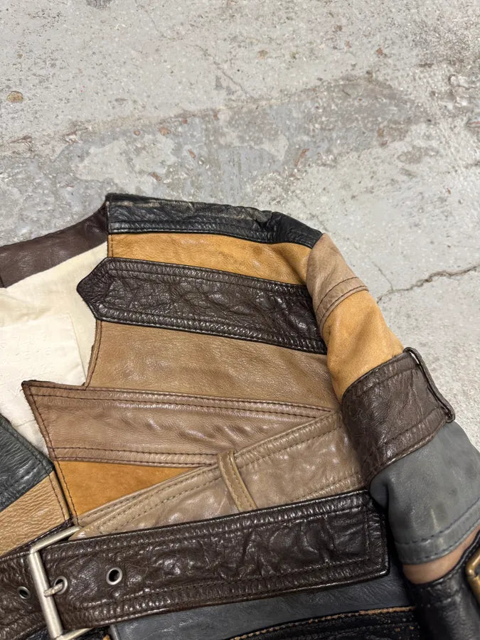 2012 Maison Margiela H&M Belt Leather Jacket BRtdoZq 9