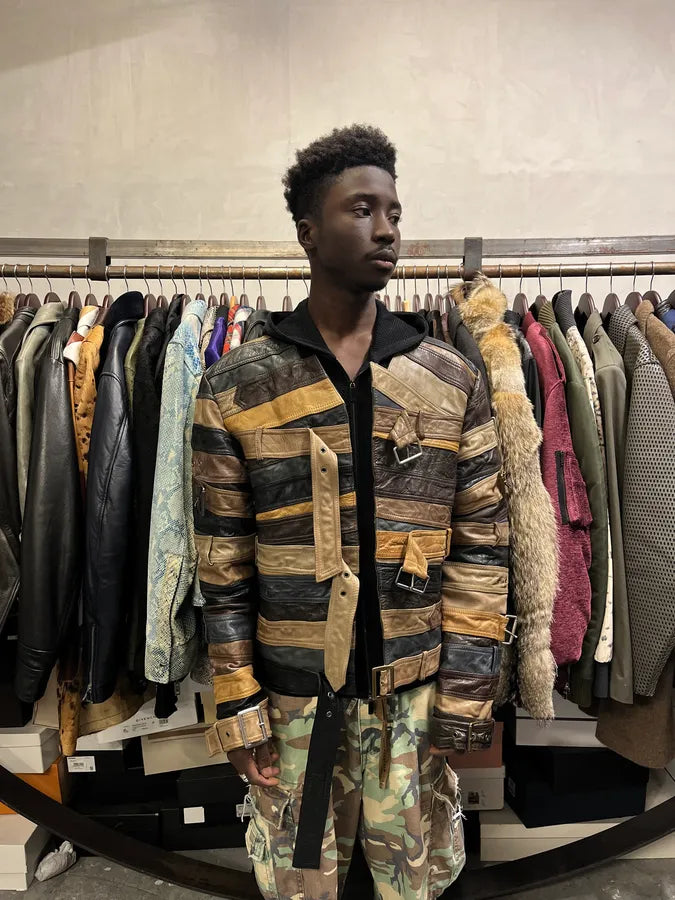 2012 Maison Margiela H&M Belt Leather Jacket dfCkuzi 1