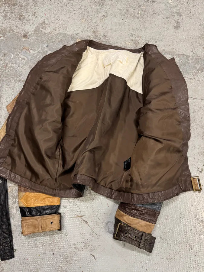 2012 Maison Margiela H&M Belt Leather Jacket dfCkuzi 11