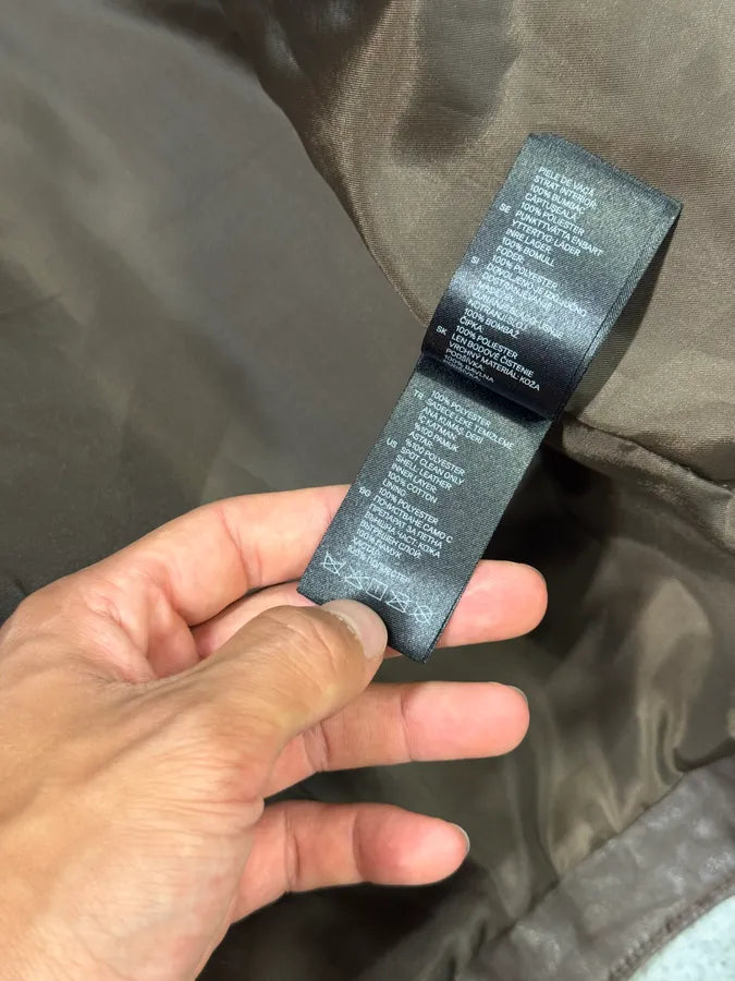 2012 Maison Margiela H&M Belt Leather Jacket dfCkuzi 12