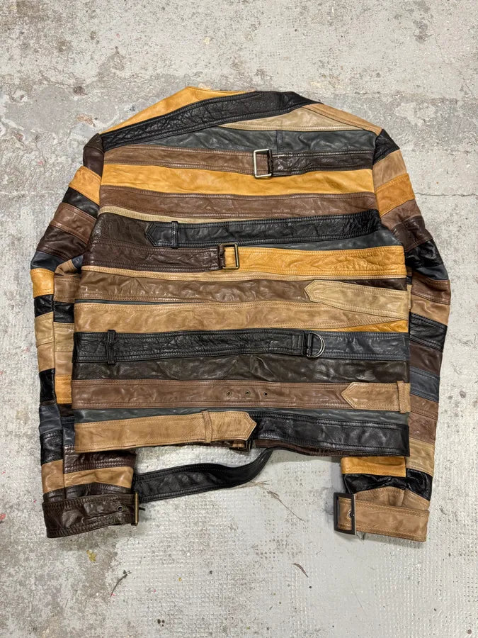 2012 Maison Margiela H&M Belt Leather Jacket dfCkuzi 4