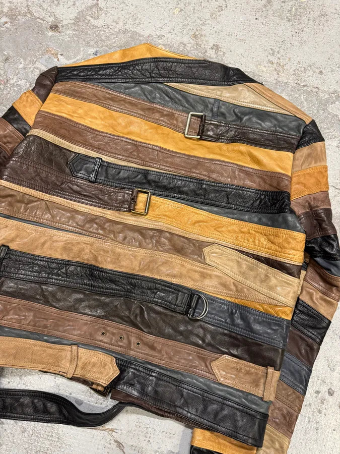 2012 Maison Margiela H&M Belt Leather Jacket dfCkuzi 5