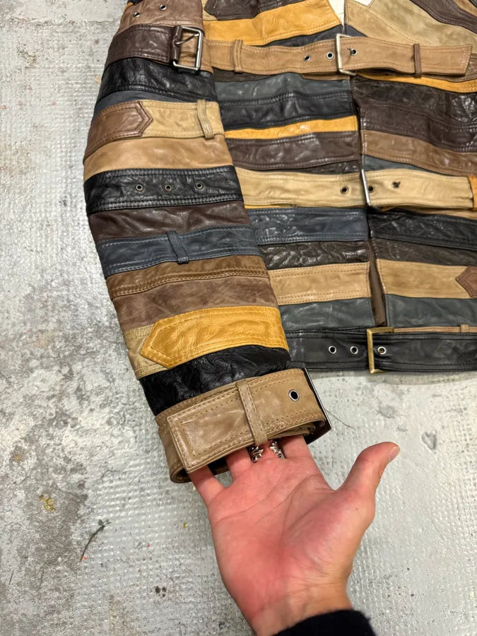 2012 Maison Margiela H&M Belt Leather Jacket dfCkuzi 7