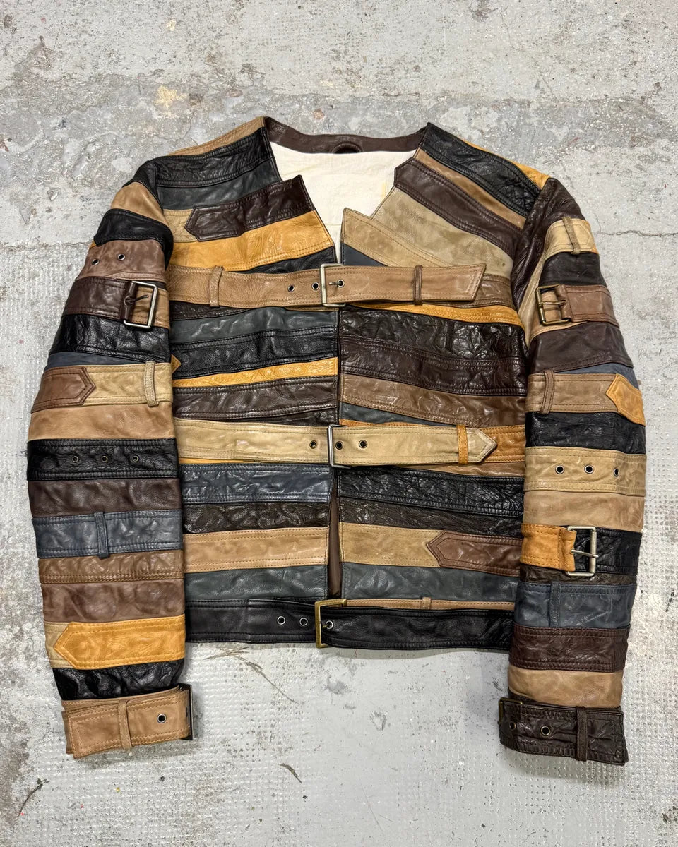 2012 Maison Margiela H&M Belt Leather Jacket dfCkuzi 9