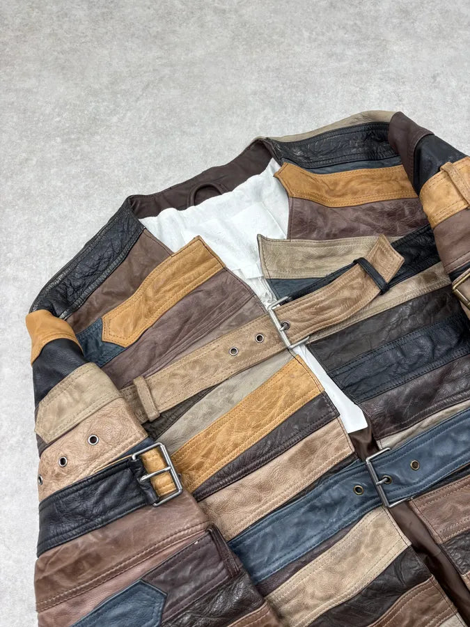 2012 Maison Margiela H&M Belt Leather Jacket GLRWCrw 4