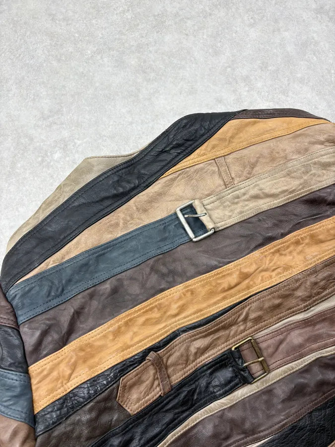 2012 Maison Margiela H&M Belt Leather Jacket GLRWCrw 8