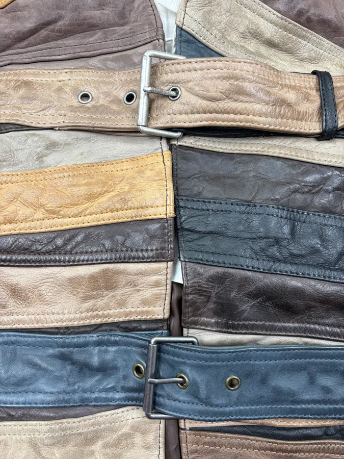 2012 Maison Margiela H&M Belt Leather Jacket GLRWCrw 9