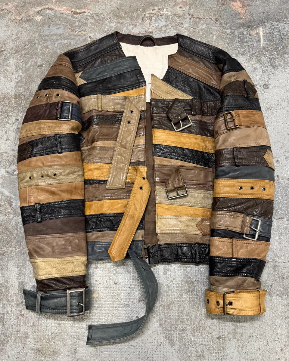 2012 Maison Margiela H&M Belt Leather Jacket (M/L) 0