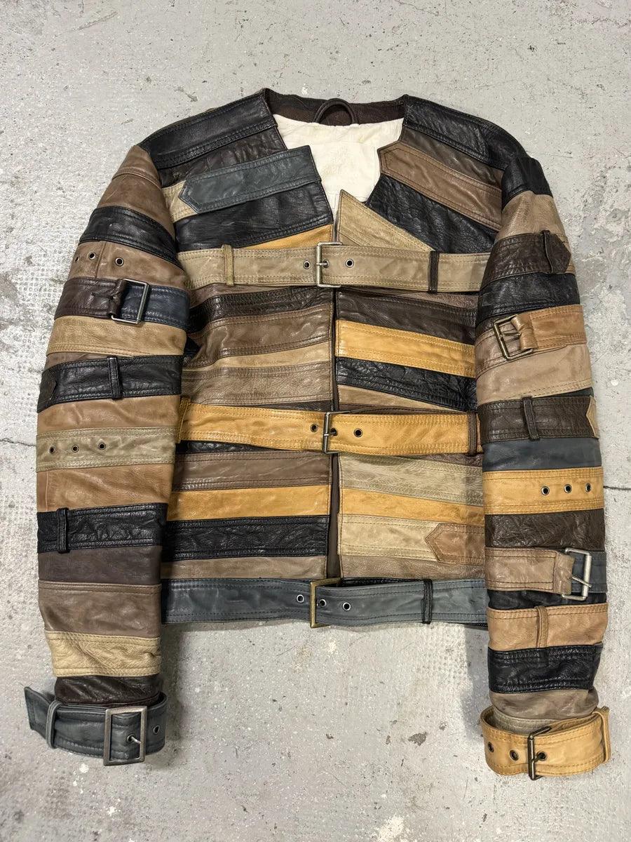 2012 Maison Margiela H&M Belt Leather Jacket (M/L) 8