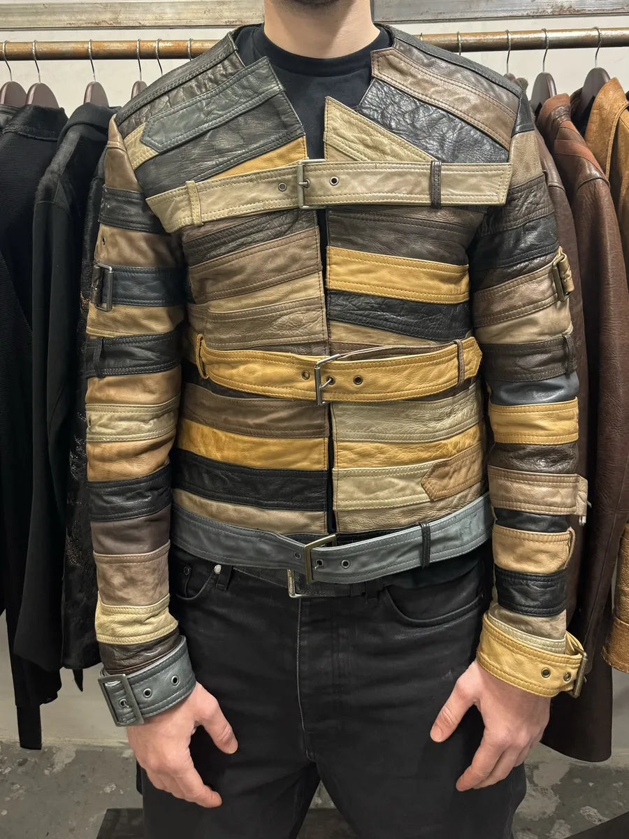 2012 Maison Margiela H&M Belt Leather Jacket (M/L) 1