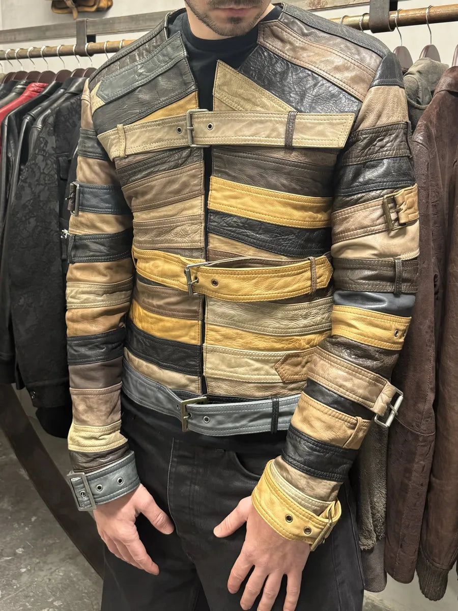 2012 Maison Margiela H&M Belt Leather Jacket (M/L) 10