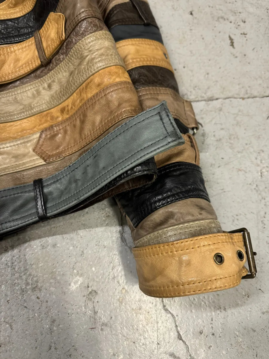 2012 Maison Margiela H&M Belt Leather Jacket (M/L) 11