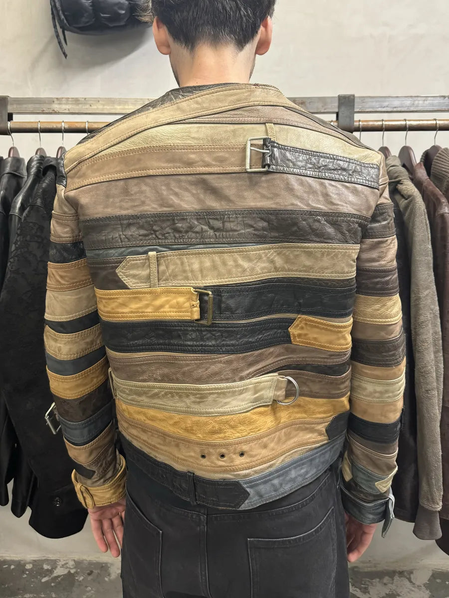 2012 Maison Margiela H&M Belt Leather Jacket (M/L) 2