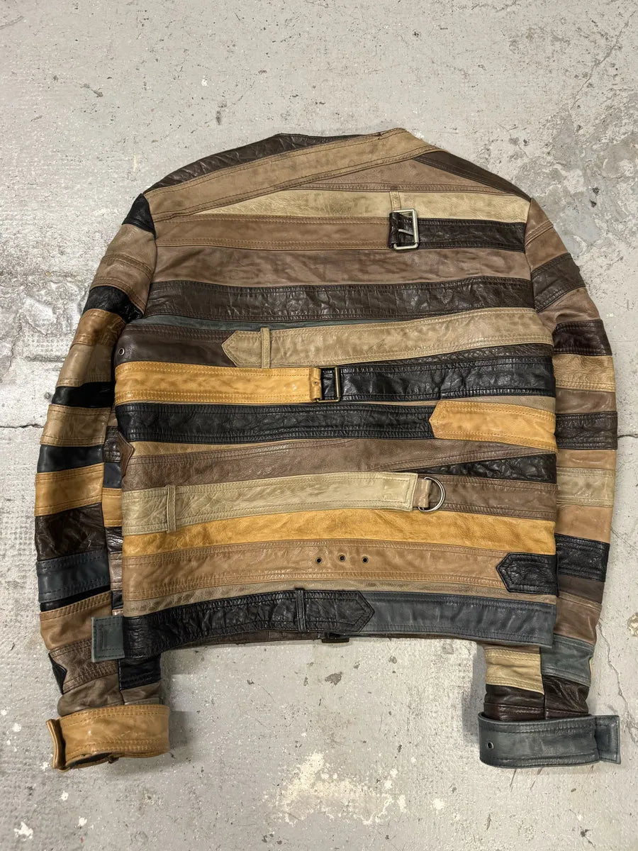 2012 Maison Margiela H&M Belt Leather Jacket (M/L) 3