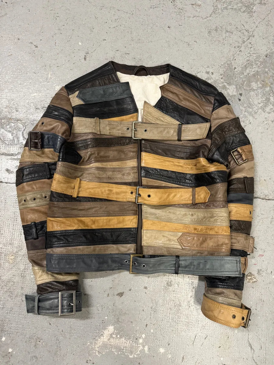 2012 Maison Margiela H&M Belt Leather Jacket (M/L) 9