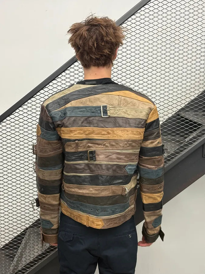 2012 Maison Margiela H&M Belt Leather Jacket GLRWCrw 2