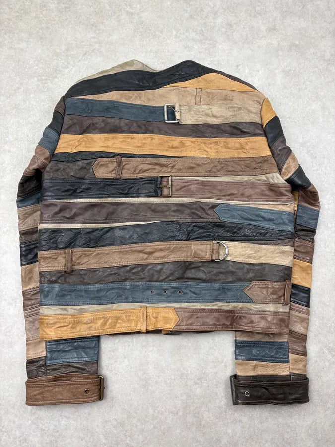 2012 Maison Margiela H&M Belt Leather Jacket GLRWCrw 5