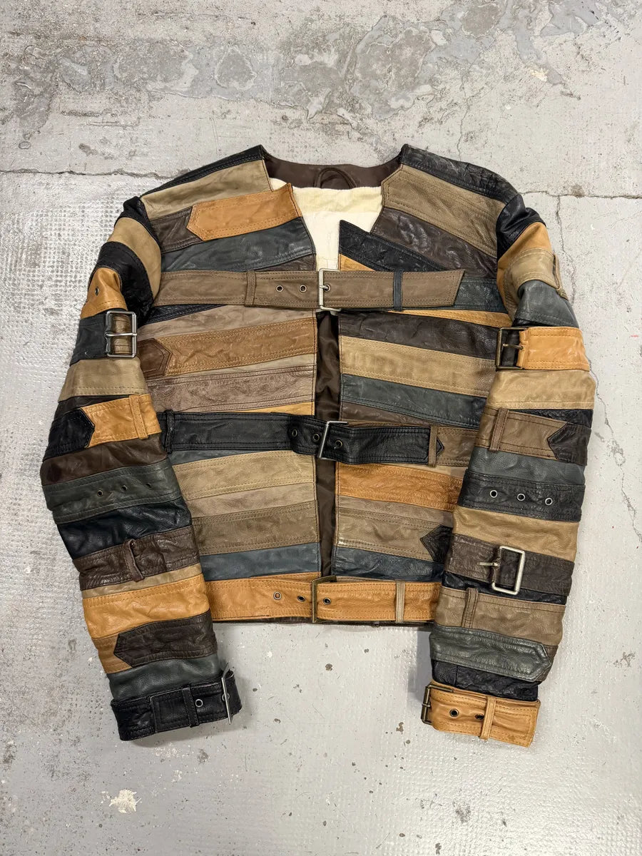 2012 Maison Margiela H&M Belt Leather Jacket vdeXIXn 0