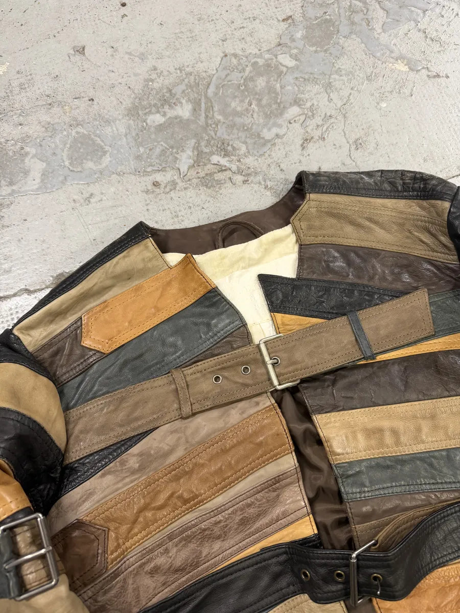 2012 Maison Margiela H&M Belt Leather Jacket vdeXIXn 10