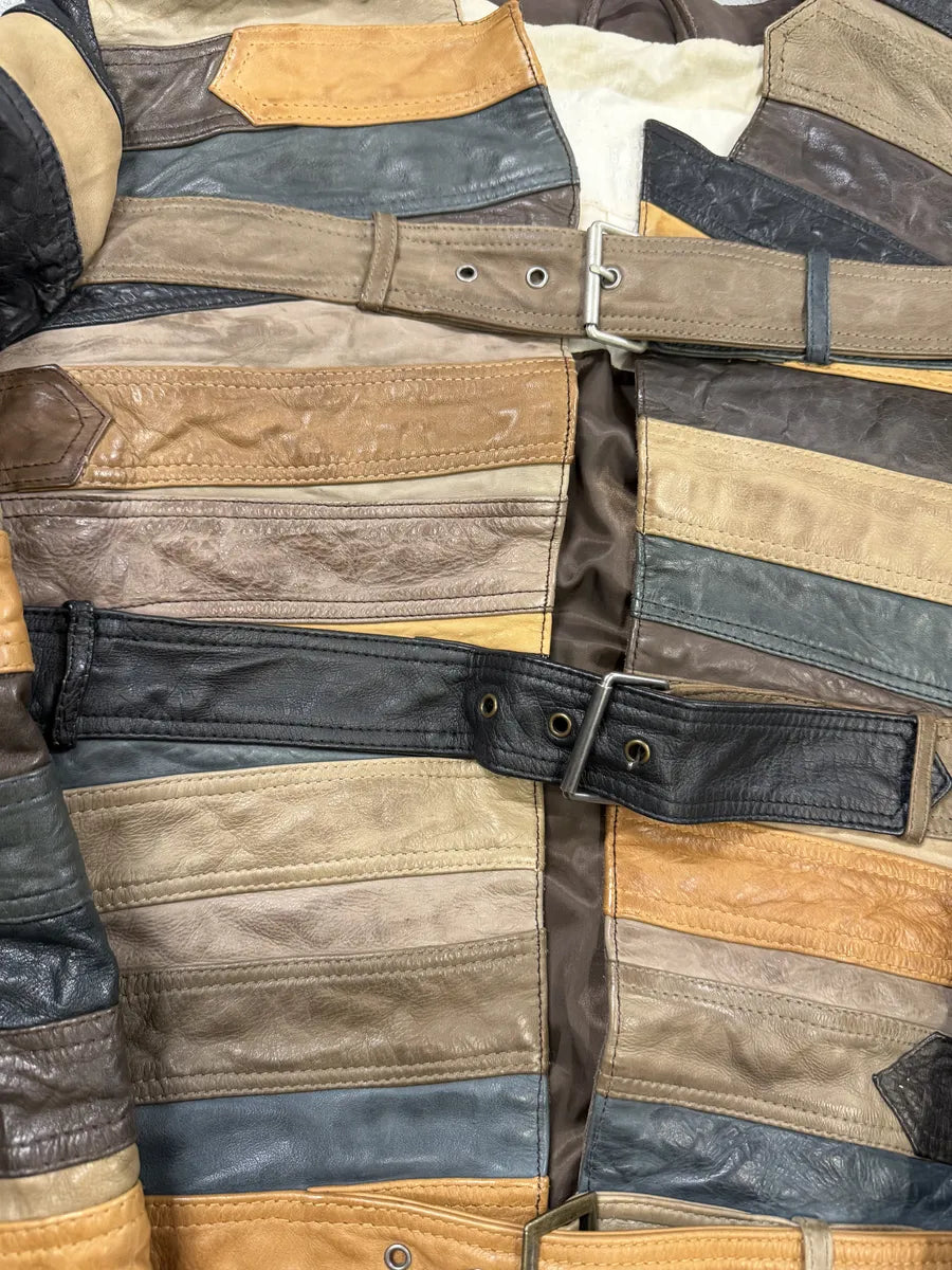 2012 Maison Margiela H&M Belt Leather Jacket vdeXIXn 11