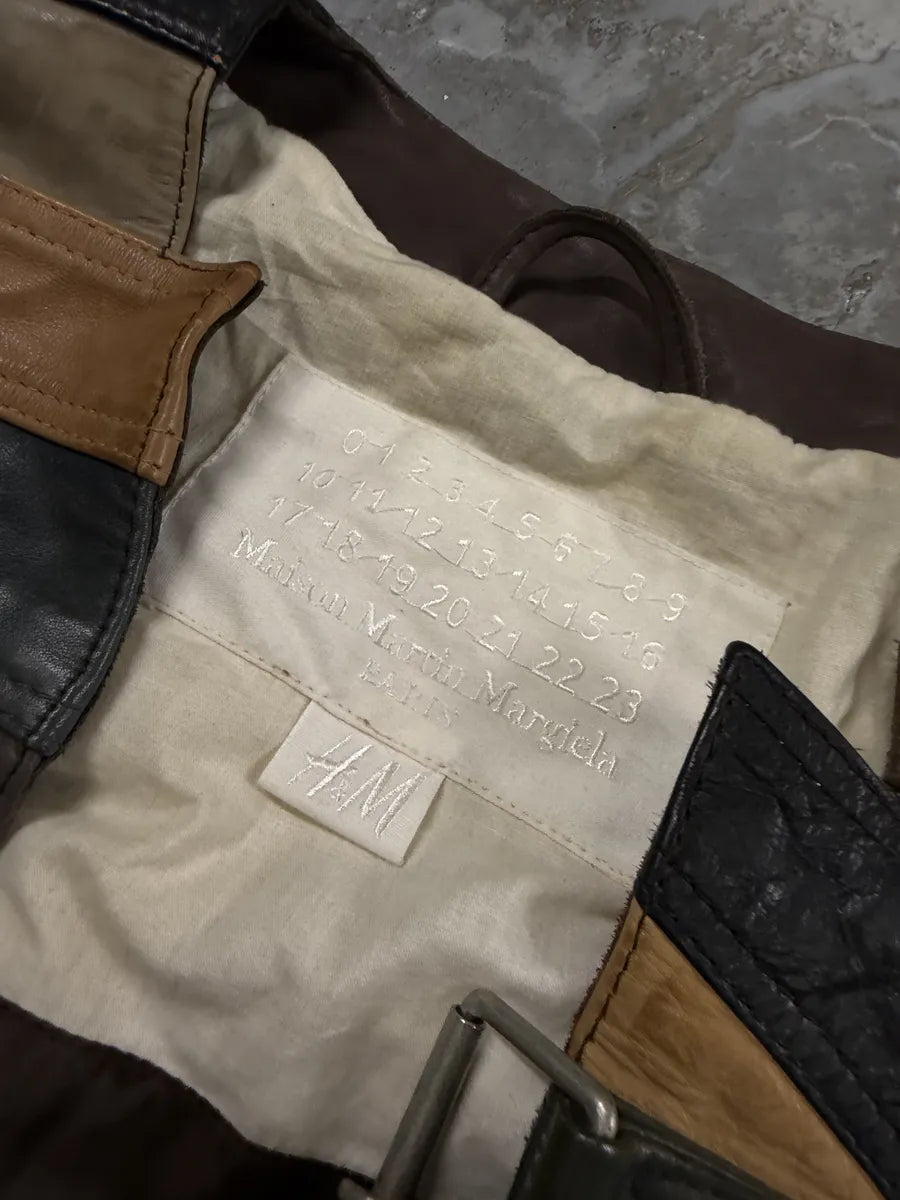2012 Maison Margiela H&M Belt Leather Jacket vdeXIXn 14