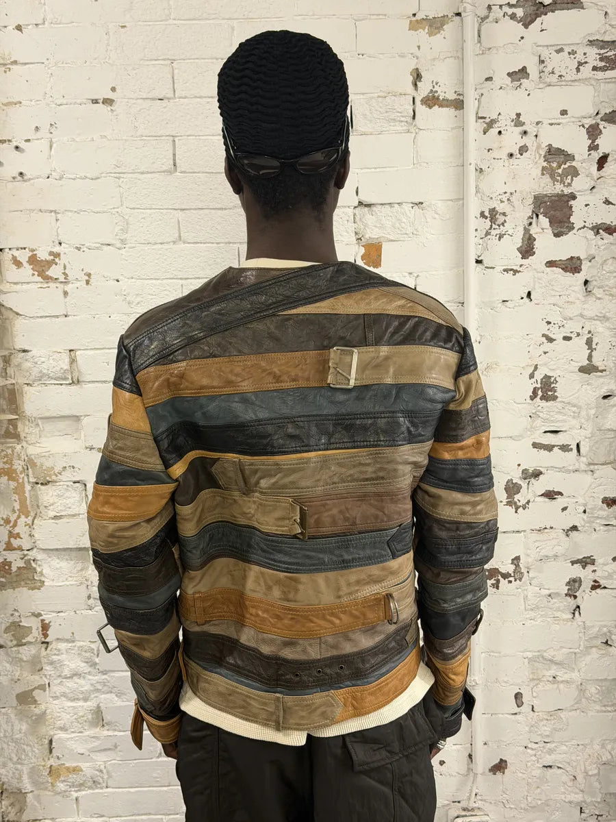 2012 Maison Margiela H&M Belt Leather Jacket vdeXIXn 2