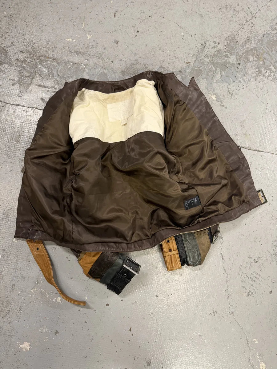 2012 Maison Margiela H&M Belt Leather Jacket vdeXIXn 7