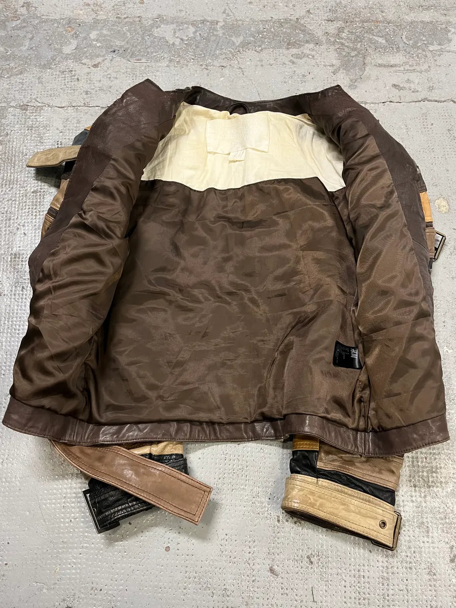 2012 Maison Margiela H&M Belt Leather Jacket vFvJSdZ 7
