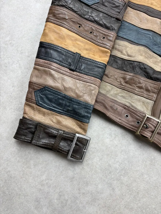 2012 Maison Margiela H&M Belt Leather Jacket GLRWCrw 7