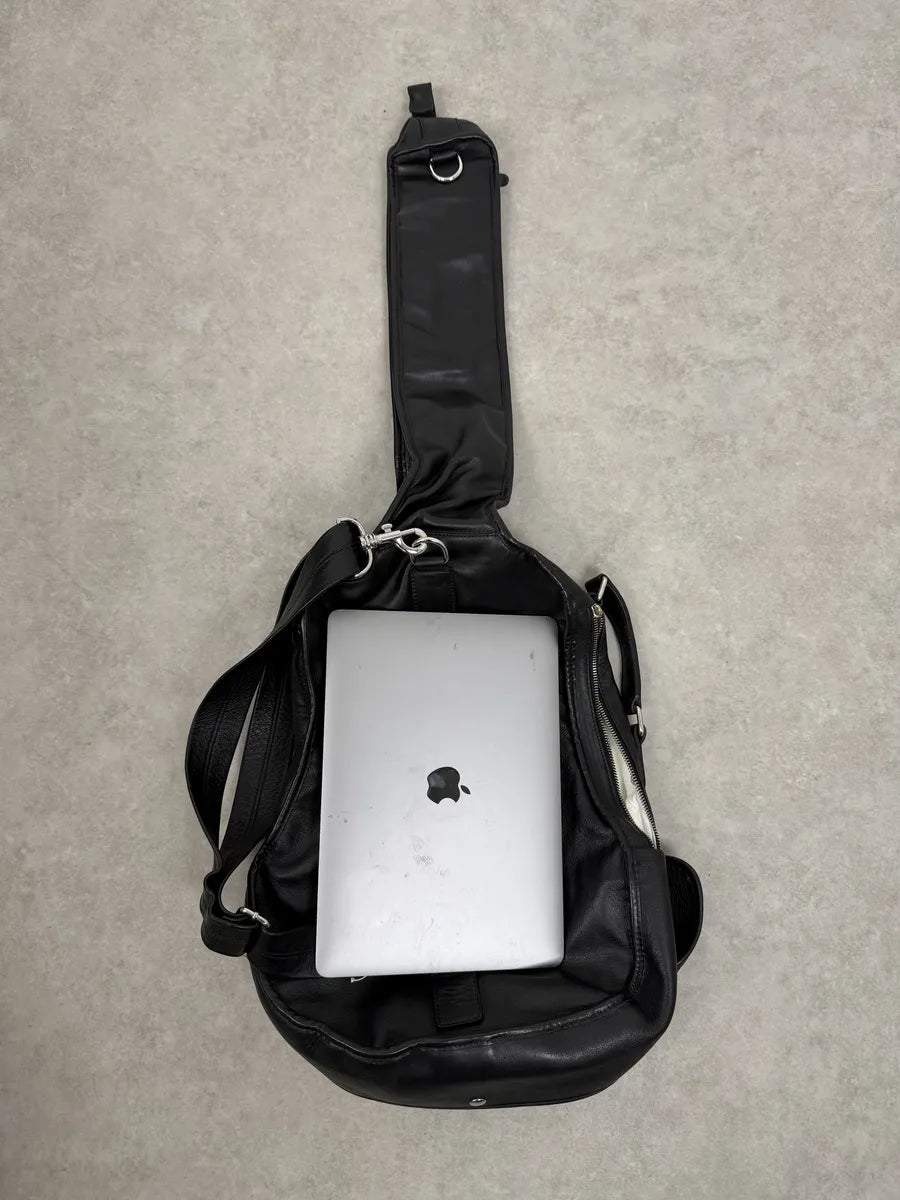 2012 Maison Margiela H&M Black Guitar Leather Bag tTXdHVr 1