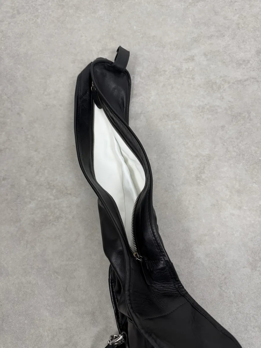 2012 Maison Margiela H&M Black Guitar Leather Bag tTXdHVr 8