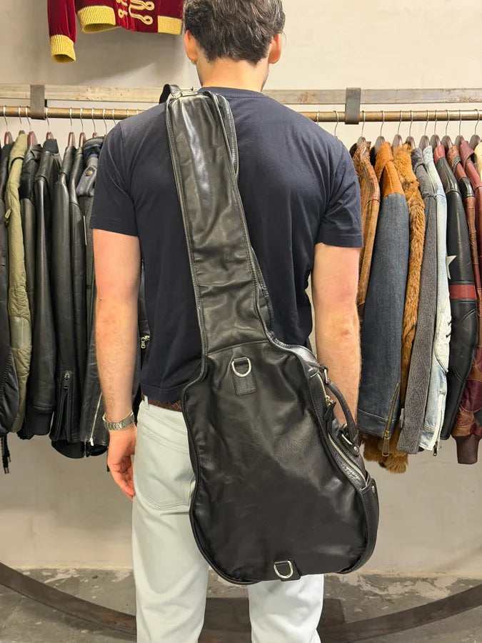 2012 Maison Margiela H&M Black Guitar Leather Bag XtegMcH 1