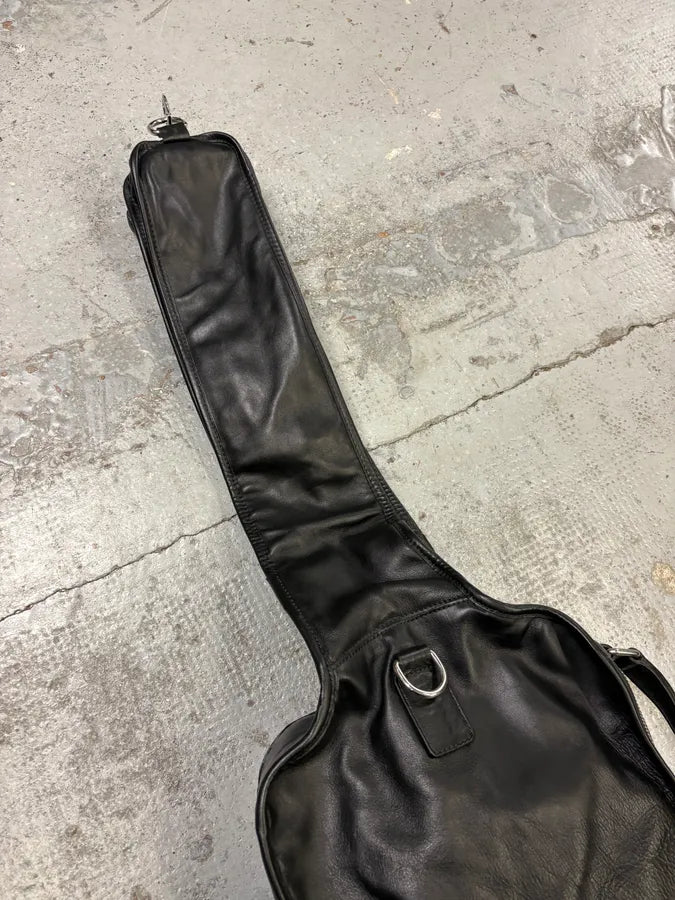 2012 Maison Margiela H&M Black Guitar Leather Bag XtegMcH 6