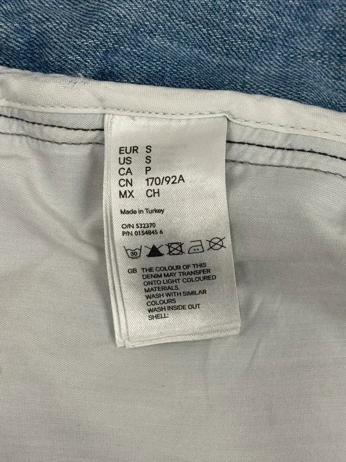 2012 Maison Margiela H&M Blue Distressed Denim Jacket aWgkDcv 11