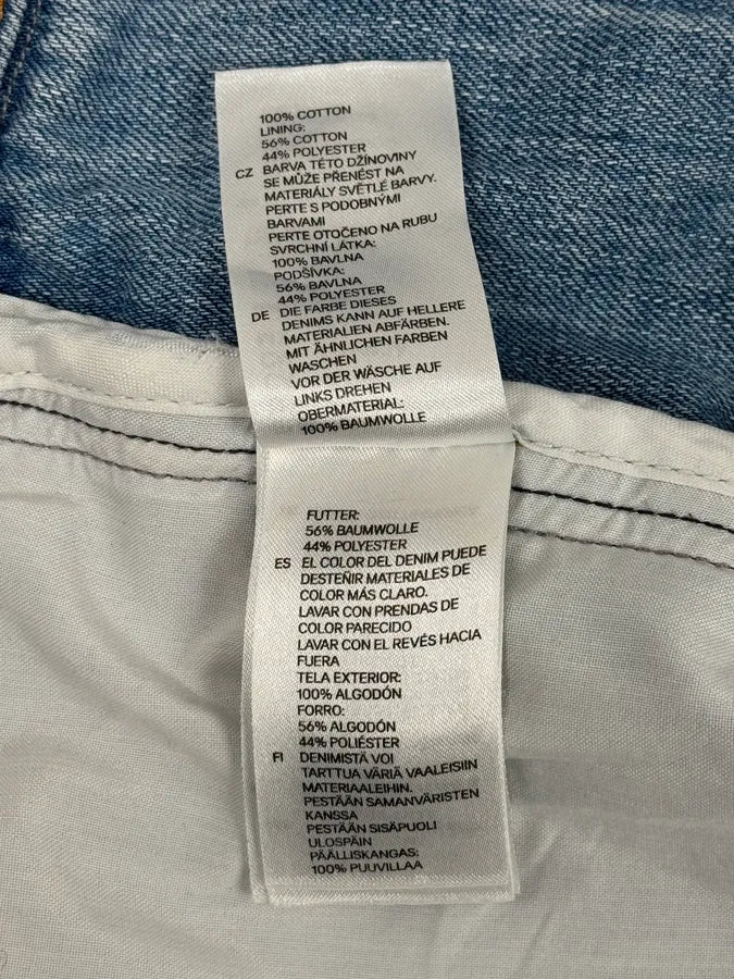 2012 Maison Margiela H&M Blue Distressed Denim Jacket aWgkDcv 12