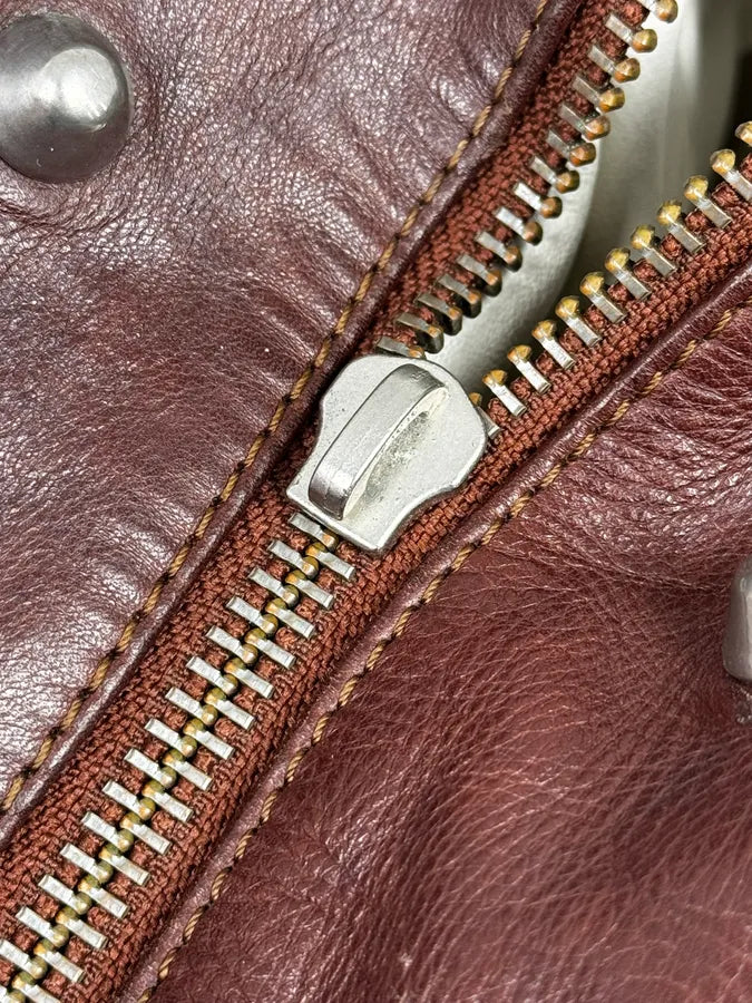 2012 Maison Margiela H&M Brown Upside Down Shoulder Leather Bag etmWqMD 6