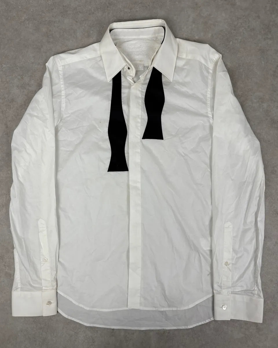 2012 Maison Margiela H&M Detachable Collar White Black Tie Shirt VtIknaB 0