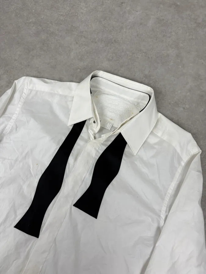 2012 Maison Margiela H&M Detachable Collar White Black Tie Shirt VtIknaB 3
