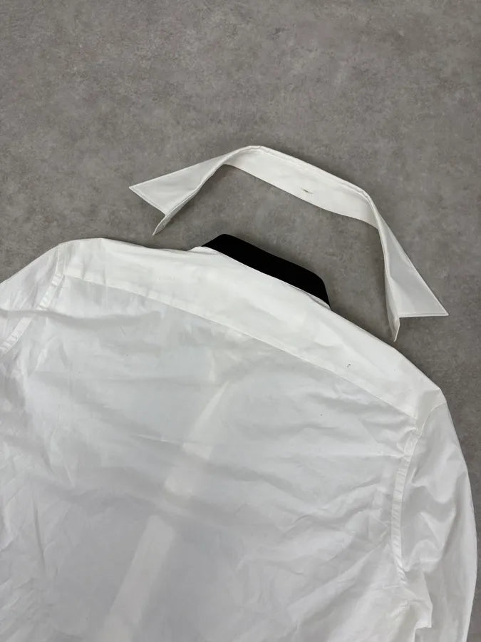 2012 Maison Margiela H&M Detachable Collar White Black Tie Shirt VtIknaB 7