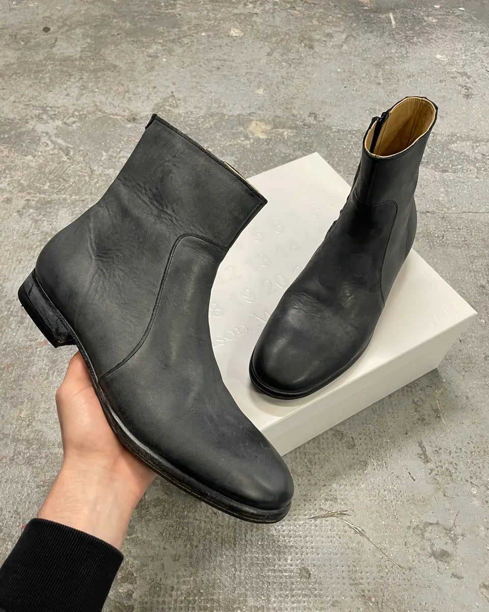 2012 Maison Margiela H&M Distressed Grey Boots hsXRFOr 0