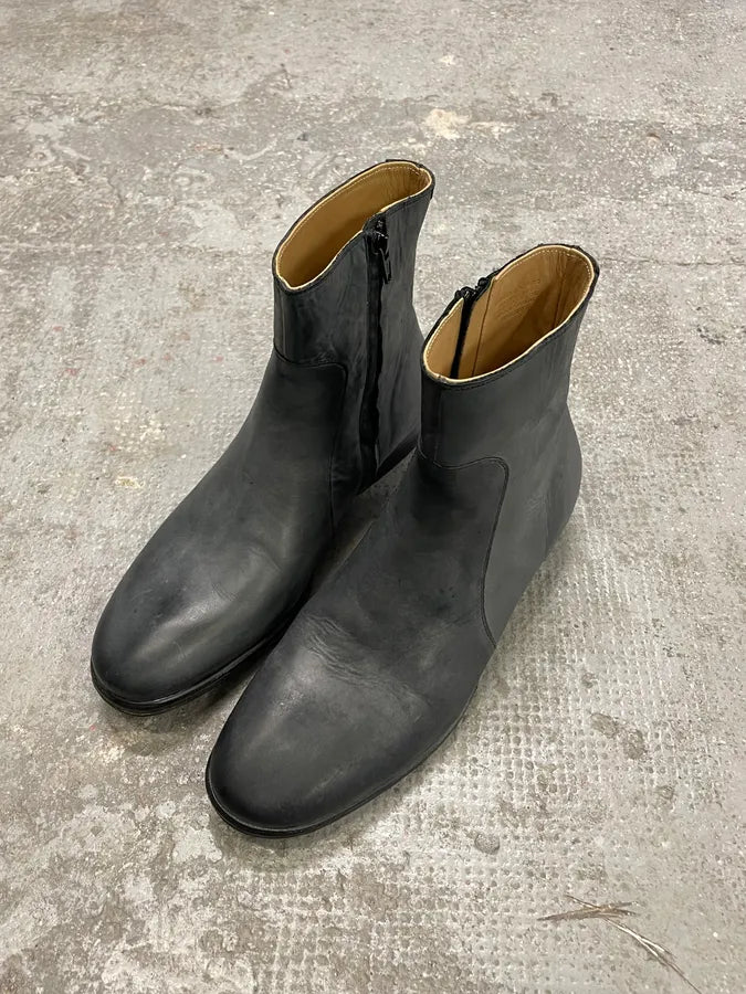 2012 Maison Margiela H&M Distressed Grey Boots hsXRFOr 3