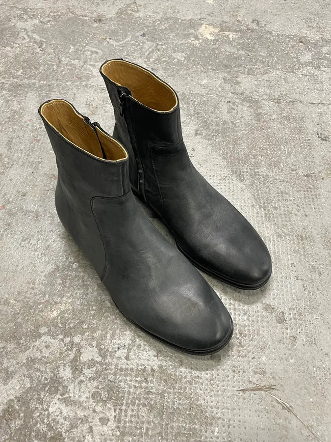2012 Maison Margiela H&M Distressed Grey Boots hsXRFOr 4