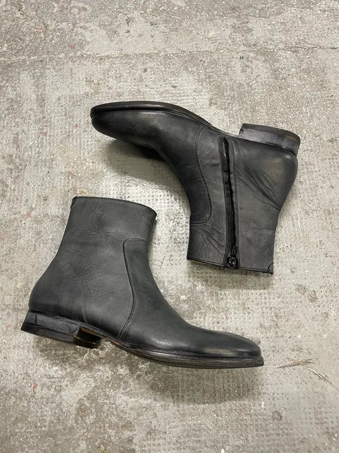 2012 Maison Margiela H&M Distressed Grey Boots hsXRFOr 5