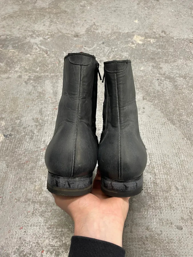 2012 Maison Margiela H&M Distressed Grey Boots hsXRFOr 6