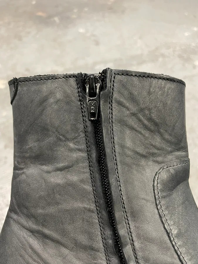 2012 Maison Margiela H&M Distressed Grey Boots hsXRFOr 8